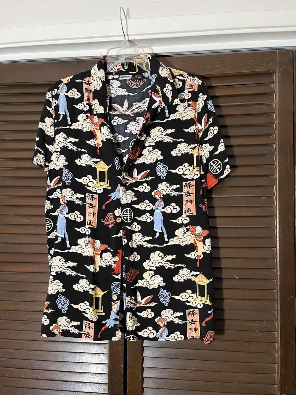 Avatar the Last Airbender Black Short-Sleeve Button up shirt